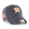 Houston Astros 47 Brand Clean Up Dad Hat Vintage Navy/American Flag