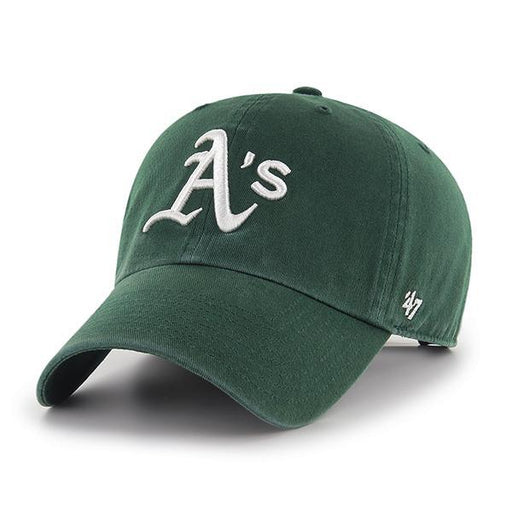 Oakland Athletics 47 Brand Clean Up Dad Hat Dark Green