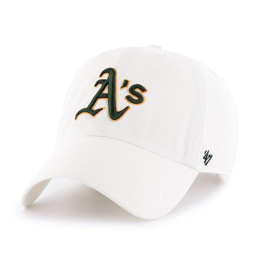 Oakland Athletics 47 Brand Clean Up Dad Hat White