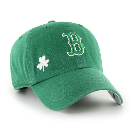 Boston Red Sox Hat 47 Brand Clean Up Shamrock Mens Baseball Cotton