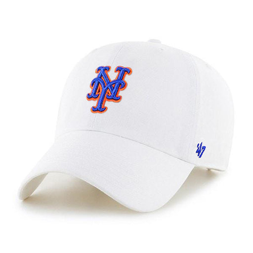 New York Mets White 47 Brand Clean Up Dad Hat