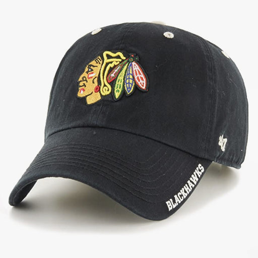 Chicago Blackhawks 47 Brand Ice Clean Up Dad Hat Black