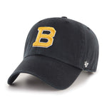 Boston Bruins 47 Brand Clean Up Dad Hat Black/Yellow