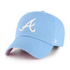Atlanta Braves 47 Brand Ballpark Clean Up Dad Hat Columbia Blue