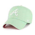 Atlanta Braves 47 Brand Ballpark Clean Up Dad Hat Hemlock Green