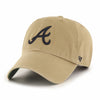 Atlanta Braves 47 Brand Ballpark Clean Up Dad Hat Khaki/Navy