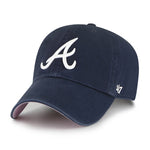 Atlanta Braves 47 Brand Ballpark Clean Up Dad Hat Navy
