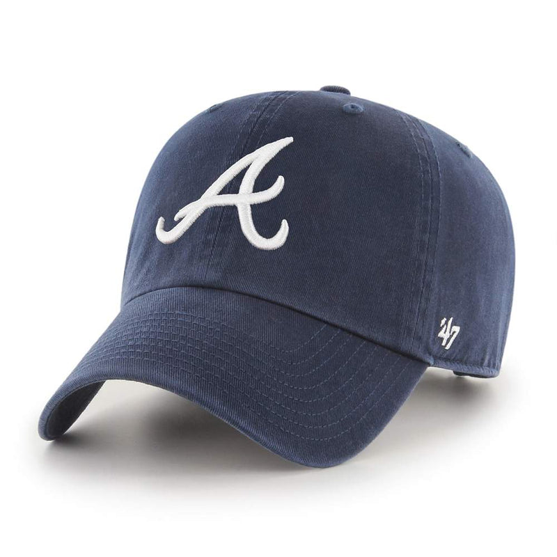 Atlanta Braves 47 Brand Clean Up Dad Hat Navy