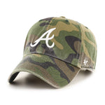 Atlanta Braves 47 Brand Clean Up Dad Hat Washed Camo