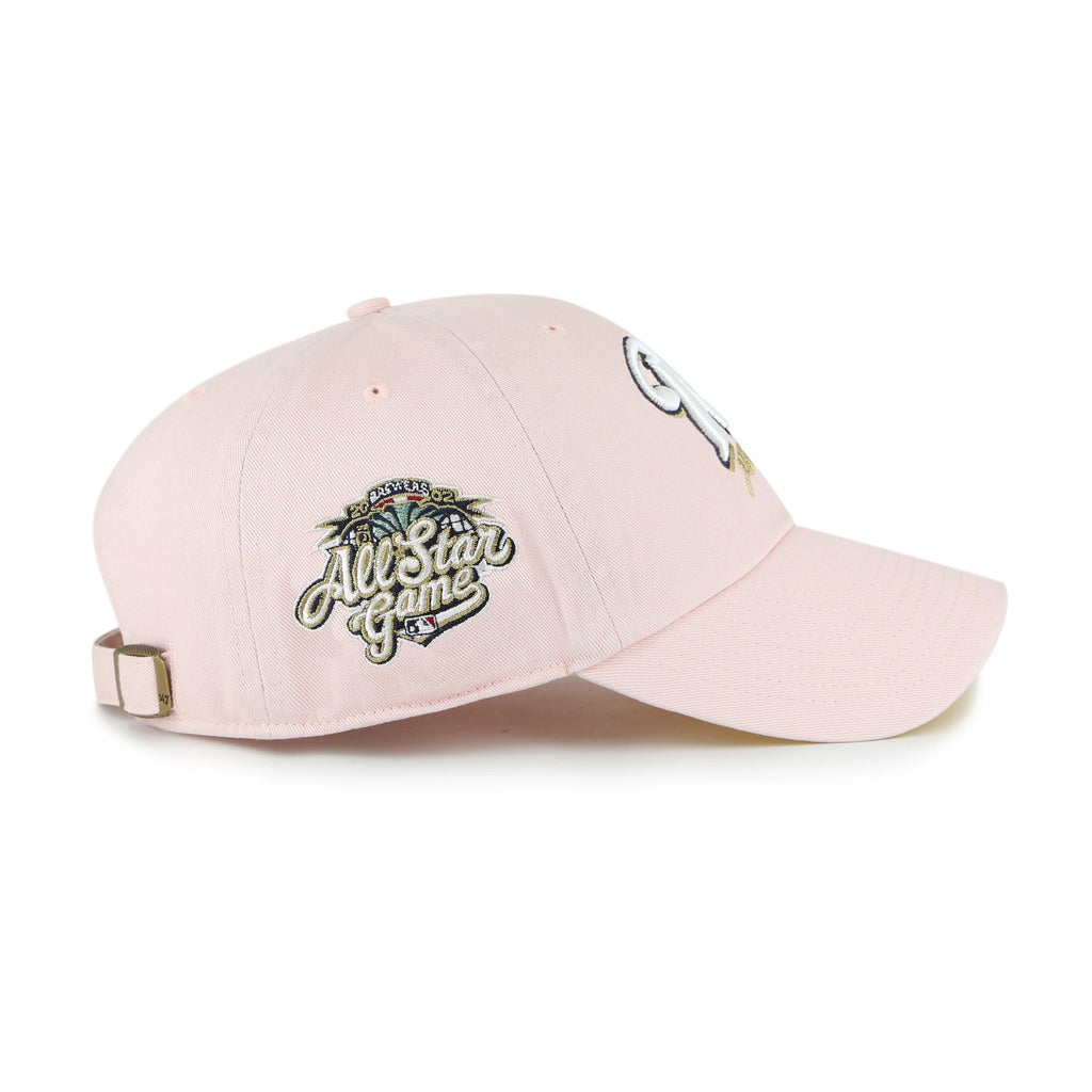 Milwaukee Brewers All Star Game 2002 47 Brand Double Under Clean Up Dad Hat Pink