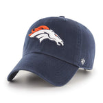 Denver Broncos 47 Brand Clean Up Dad Hat Navy