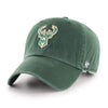 Milwaukee Bucks 47 Brand Clean Up Dad Hat Dark Green