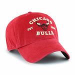 Chicago Bulls 47 Brand Brockman Clean Up Dad Hat Vintage Red