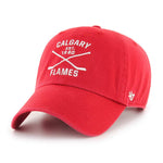 Calgary Flames Axis 47 Brand Clean Up Dad Hat Red