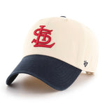 St. Louis Cardinals Cooperstown 47 Brand Clean Up Dad Hat Natural/Navy