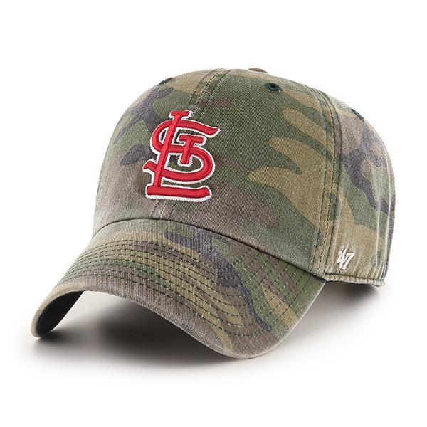 St. Louis Cardinals 47 Brand Clean Up Dad Hat Washed Camo