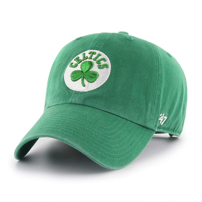 Boston Celtics Kelly Green 47 Brand Clean Up Dad Hat