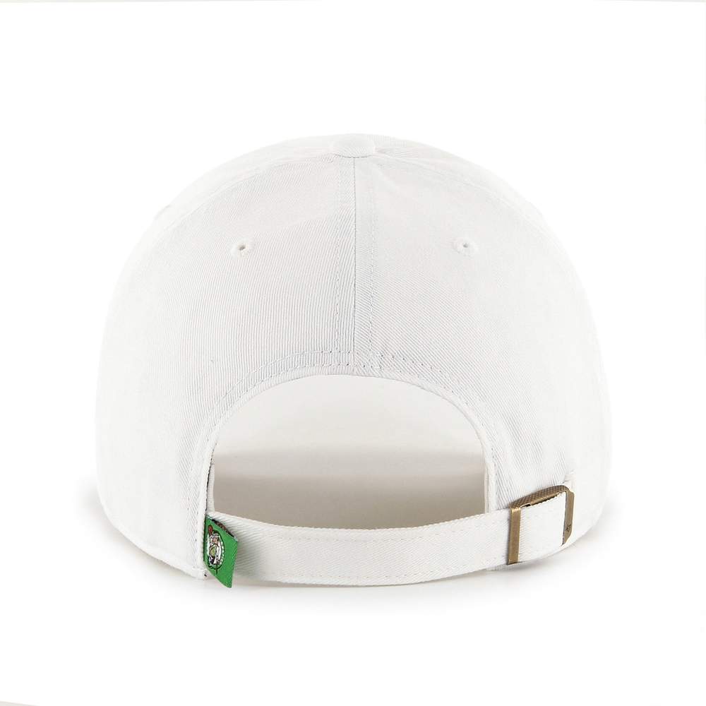 Boston Celtics White 47 Brand Clean Up Dad Hat
