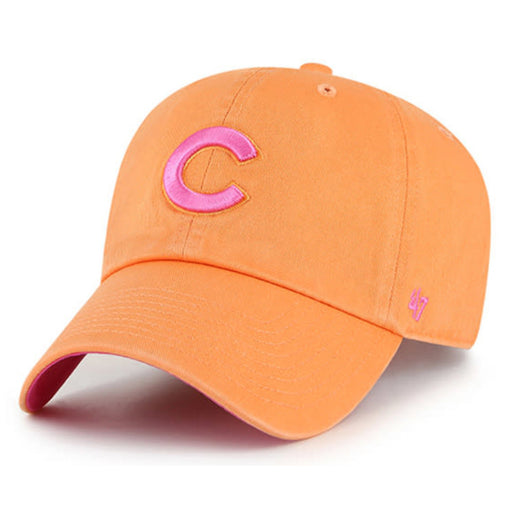 Chicago Cubs 47 Brand Ballpark Clean Up Dad Hat Mango/Magenta