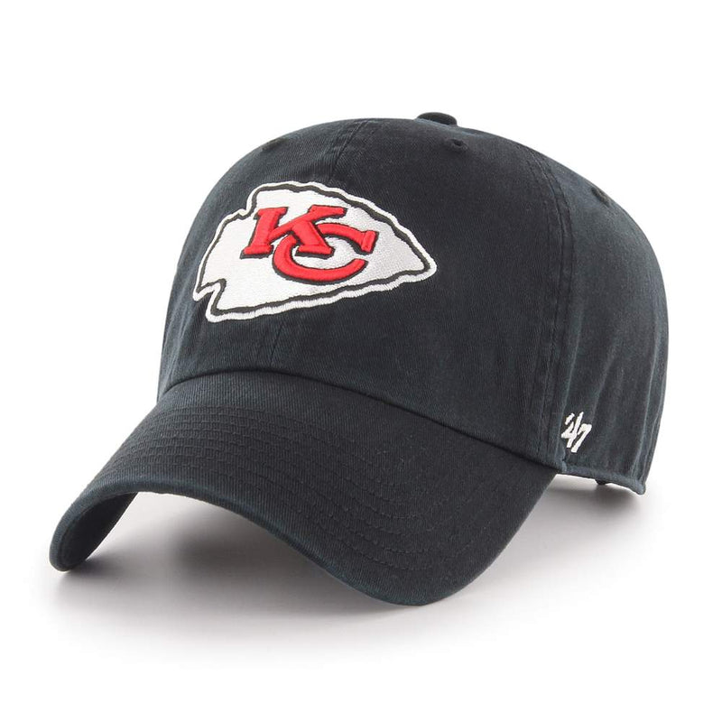 Kansas City Chiefs 47 Brand Clean Up Dad Hat Black
