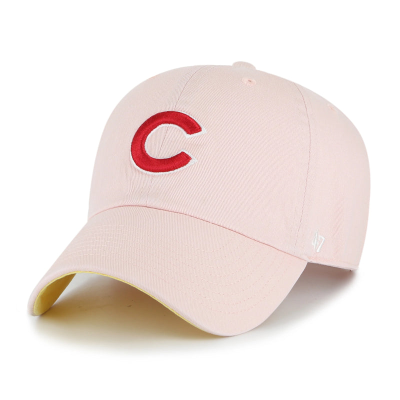 Chicago Cubs All Star Game 1990 47 Brand Double Under Clean Up Dad Hat Pink