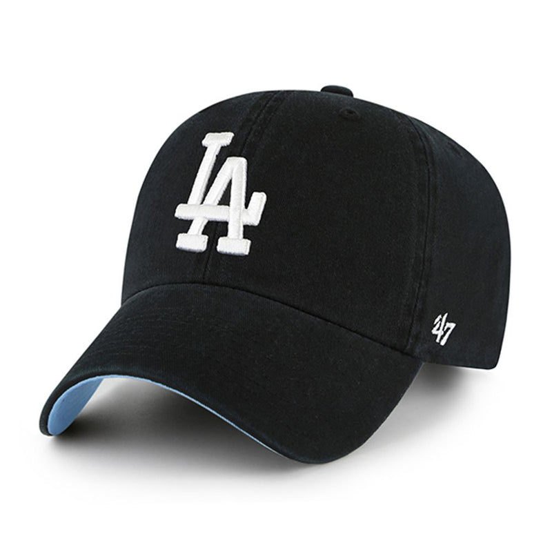 Los Angeles Dodgers Black Blue 47 Brand Ballpark Clean Up Dad Hat