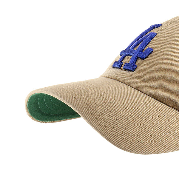 Los Angeles Dodgers Khaki Green 47 Brand Ballpark Clean Up Dad Hat