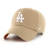 Los Angeles Dodgers Khaki Orange 47 Brand Ballpark Clean Up Dad Hat