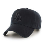 Los Angeles Dodgers Black on Black 47 Brand Clean Up Dad Hat