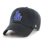 Los Angeles Dodgers Black Royal 47 Brand Clean Up Dad Hat