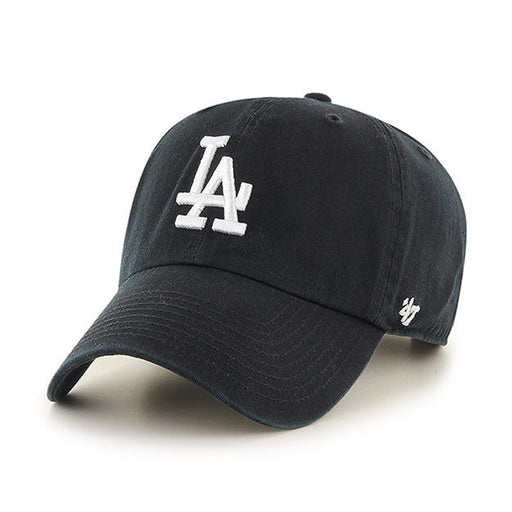 Los Angeles Dodgers Black White 47 Brand Clean Up Dad Hat