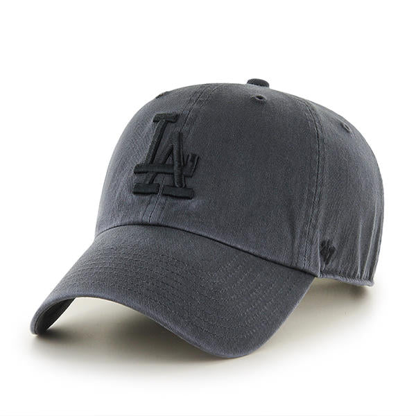 Los Angeles Dodgers Charcoal Black 47 Brand Clean Up Dad Hat