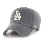 Los Angeles Dodgers Charcoal White 47 Brand Clean Up Dad Hat