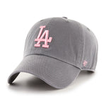 Los Angeles Dodgers Dark Gray Pink 47 Brand Clean Up Dad Hat