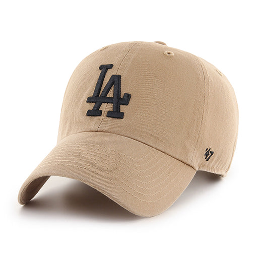 Los Angeles Dodgers Khaki Black 47 Brand Clean Up Dad Hat
