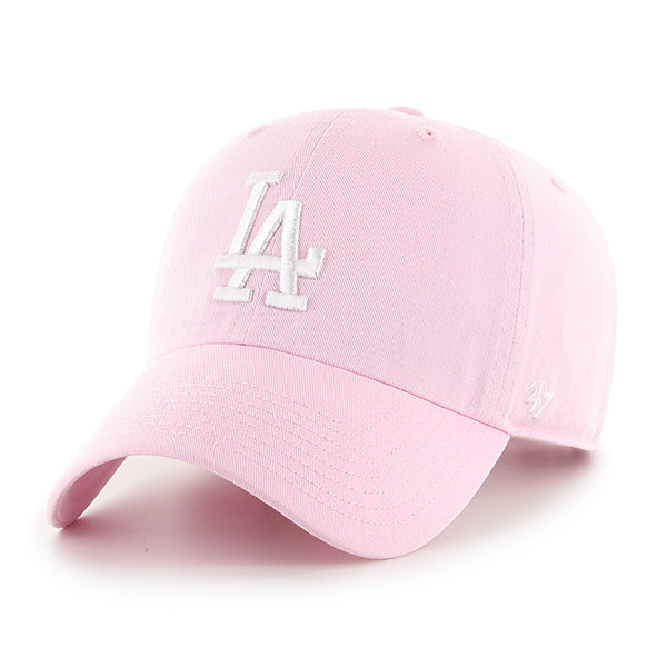 Los Angeles Dodgers 47 Brand Clean Up Dad Hat Petal Pink