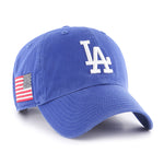 Los Angeles Dodgers 47 Brand Clean Up Dad Hat Royal/American Flag
