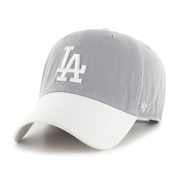 Los Angeles Dodgers Grey White 47 Brand Clean Up Dad Hat