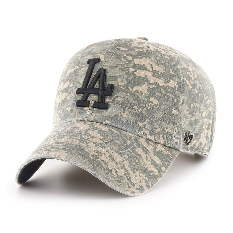 Los Angeles Dodgers 47 Brand Phalanx Clean Up Dad Hat Digital Camo Green