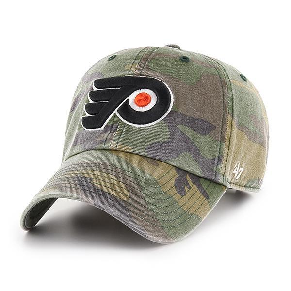 Philadelphia Flyers 47 Brand Clean Up Dad Hat Washed Camo