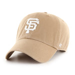 San Francisco Giants Khaki White 47 Brand Clean Up Dad Hat