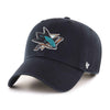 San Jose Sharks 47 Brand Clean Up Dad Hat Black