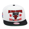 Chicago Bulls Mitchell & Ness Retro Snapback Hat White/Back to Back to Back 1993