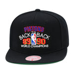 Detroit Pistons Mitchell & Ness B2B Snapback Hat Black