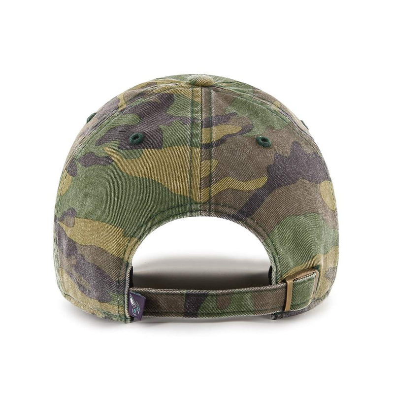 Charlotte Hornets 47 Brand Clean Up Dad Hat Washed Camo