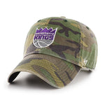 Sacramento Kings 47 Brand Clean Up Dad Hat Washed Camo