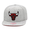 Chicago Bulls Mitchell & Ness Team Heather 2.0 Snapback Hat Grey Heather