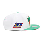 Vancouver Grizzlies NBA 50th Anniversary Mitchell & Ness Snapback Hat White/Turquoise