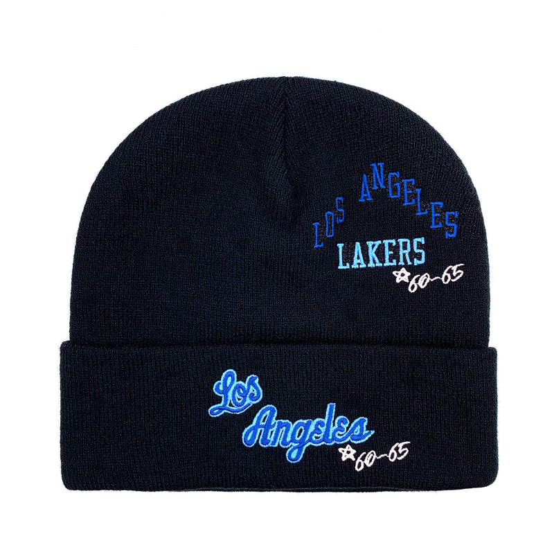 Los Angeles Lakers Mitchell & Ness Knit Beanie Hat - Black