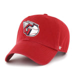 Cleveland Guardians 47 Brand Clean Up Dad Hat Red